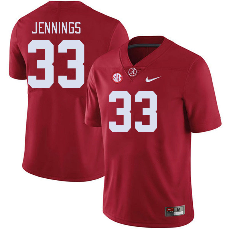 #33 Anfernee Jennings Alabama Crimson Tide Jerseys Football Stitched-Crimson